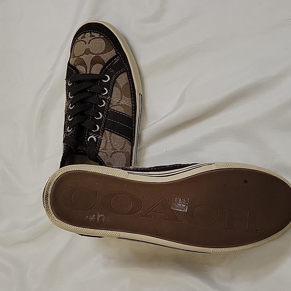 Coach Signature Canvas Lace-Up Sneakers - Picture 10 of 10